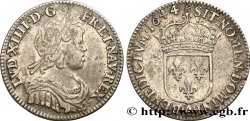 LOUIS XIV THE SUN KING Douzième d écu à la mèche courte 1644 Paris, Monnaie de Matignon