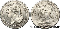 LOUIS XVI (MONARQUE CONSTITUTIONNEL) 15 sols dit au génie , type FRANCAIS 1791 Lyon