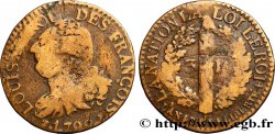 LOUIS XVI (MONARQUE CONSTITUTIONNEL) 3 deniers dit au faisceau , type FRANÇOIS 1792 Limoges