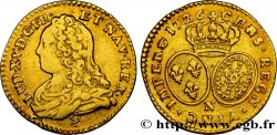LOUIS XV DIT LE BIEN AIMÉ Demi-louis d or aux écus ovales, buste habillé 1726 Montpellier