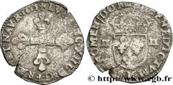 LOUIS XIII LE JUSTE Quart d écu, à la croix fleurdelisée, titulature côté croix 1613 Bordeaux