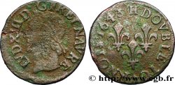LOUIS XIII LE JUSTE Double tournois, type de Warin 1643 La Rochelle