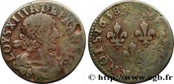 LOUIS XIII LE JUSTE Double tournois, type 2 1638 Rouen