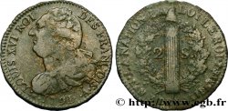 LOUIS XVI (MONARQUE CONSTITUTIONNEL) 2 sols dit au faisceau , type FRANÇOIS 1791 Paris