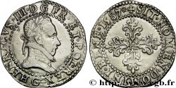 HENRI III Demi-franc au col plat 1587 Poitiers