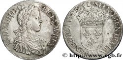 LOUIS XIV THE SUN KING Écu à la mèche longue 1651 Paris