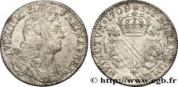 LOUIS XIV THE SUN KING Quart d écu aux trois couronnes 1709 Paris