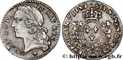 LOUIS XV DIT LE BIEN AIMÉ Vingtième d écu aux branches d’olivier, tête ceinte d’un bandeau 1743 Metz