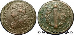 LOUIS XVI (MONARQUE CONSTITUTIONNEL) 2 sols dit au faisceau , type FRANÇOIS 1791 Paris