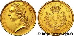 LOUIS XV DIT LE BIEN AIMÉ Pièce de plaisir ou médaille au type de l’écu dit au bandeau en or 1740 Paris