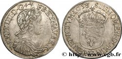 LOUIS XIV THE SUN KING Demi-écu, portrait à la mèche longue 1658 Tours