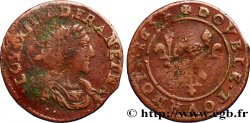 LOUIS XIII Double tournois au grand buste viril drapé 1638 Vallée du Rhône