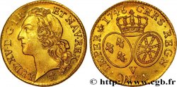 LOUIS XV DIT LE BIEN AIMÉ Louis d’or aux écus ovales, tête ceinte d’un bandeau 1746 Troyes