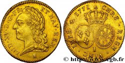 LOUIS XV DIT LE BIEN AIMÉ Double louis d or aux écus ovales, buste lauré 1771 Limoges