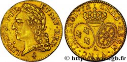 LOUIS XV DIT LE BIEN AIMÉ Louis d or aux écus ovales, buste lauré 1772 Paris