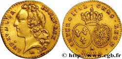 LOUIS XV DIT LE BIEN AIMÉ Demi-louis d’or aux écus ovales, tête ceinte d’un bandeau 1742 Paris