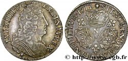 LOUIS XIV LE GRAND OU LE ROI SOLEIL Quart d écu aux trois couronnes 1712 Montpellier