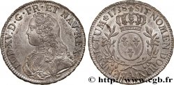 LOUIS XV DIT LE BIEN AIMÉ Écu aux branches d olivier, buste habillé 1738 Paris SUP