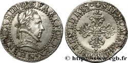 HENRI III Demi-franc au col plat 1587 Poitiers