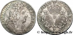 LOUIS XIV LE GRAND OU LE ROI SOLEIL Écu aux trois couronnes 1710 Lyon