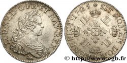 LOUIS XV DIT LE BIEN AIMÉ Demi-écu à la croix fleurdelisée couronnée et aux huit L 1725 Paris TTB+/SUP