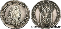 LOUIS XIV THE SUN KING Demi-écu de Flandre 1687 Lille