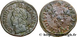 LOUIS XIII LE JUSTE Double tournois, type de Warin 1643 Corbeil
