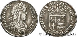 LOUIS XIV LE GRAND OU LE ROI SOLEIL Douzième d écu de Béarn, portrait à la mèche longue 1650 Pau TTB+