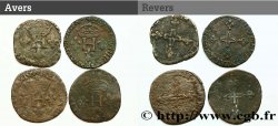 HENRI III Double sol parisis, 2e type, lot de 4 ex. n.d.