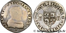 CHARLES IX COINAGE IN THE NAME OF HENRY II Teston du Dauphiné à la tête nue 1561 Grenoble