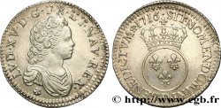 LOUIS XV DIT LE BIEN AIMÉ Demi-écu dit  vertugadin  1716 Lyon TTB+