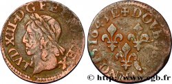 LOUIS XIII LE JUSTE Double tournois, type de Warin 1643 Tours