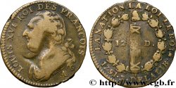 LOUIS XVI (MONARQUE CONSTITUTIONNEL) 12 deniers dit au faisceau , type FRANCOIS 1791 Paris