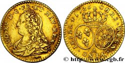 LOUIS XV DIT LE BIEN AIMÉ Demi-louis d or aux écus ovales, buste habillé 1726 Paris