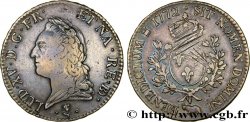 LOUIS XV DIT LE BIEN AIMÉ Écu aux branches d’olivier, buste lauré 1772 Pau