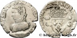 HENRY III. COINAGE AT THE NAME OF CHARLES IX Demi-teston, 2e type 1575 