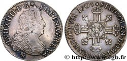 LOUIS XIV THE SUN KING Quart d’écu aux huit L, 2e type 1705 Rennes