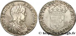 LOUIS XIV LE GRAND OU LE ROI SOLEIL Demi-écu, portrait à la mèche longue 1651 Limoges