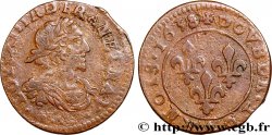 LOUIS XIII Double tournois au grand buste viril drapé 1638 Vallée du Rhône