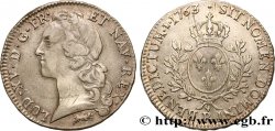 LOUIS XV  THE WELL-BELOVED  Écu aux branches d’olivier, tête ceinte d’un bandeau 1763 Orléans SS