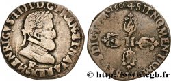 HENRI IV LE GRAND Demi-franc, 2e type d Angers et Tours 1600 Angers