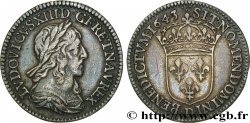 LOUIS XIII LE JUSTE Douzième d écu, buste drapé et cuirassé (2e buste de Jean Warin) 1643 Lyon