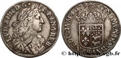 LOUIS XIV LE GRAND OU LE ROI SOLEIL Demi-écu de Béarn, portrait apollinien 1679 Pau TB+/TTB