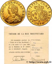 LOUIS XV DIT LE BIEN AIMÉ Louis d or aux écus ovales, buste habillé 1732 Rouen SUP