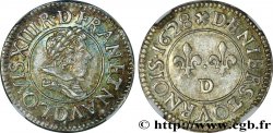 LOUIS XIII Denier tournois en argent 1628 Lyon