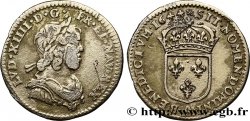 LOUIS XIV LE GRAND OU LE ROI SOLEIL Quarante-huitième d écu à la mèche courte et légende longue (essai) 1644 Paris, Monnaie de Matignon