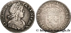 LOUIS XIV THE SUN KING Douzième d’écu à la mèche longue 1654 Bayonne