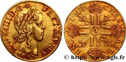 LOUIS XIV LE GRAND OU LE ROI SOLEIL Louis d’or aux huit L, portrait à la mèche longue 1649 Paris TTB