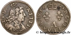 LOUIS XIV LE GRAND OU LE ROI SOLEIL Deux sols aux deux lis sous couronne 1675 Paris TTB
