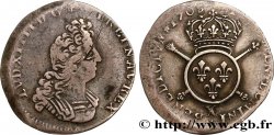 LOUIS XIV LE GRAND OU LE ROI SOLEIL Douzième d écu aux insignes 1703 Amiens TB/TB+